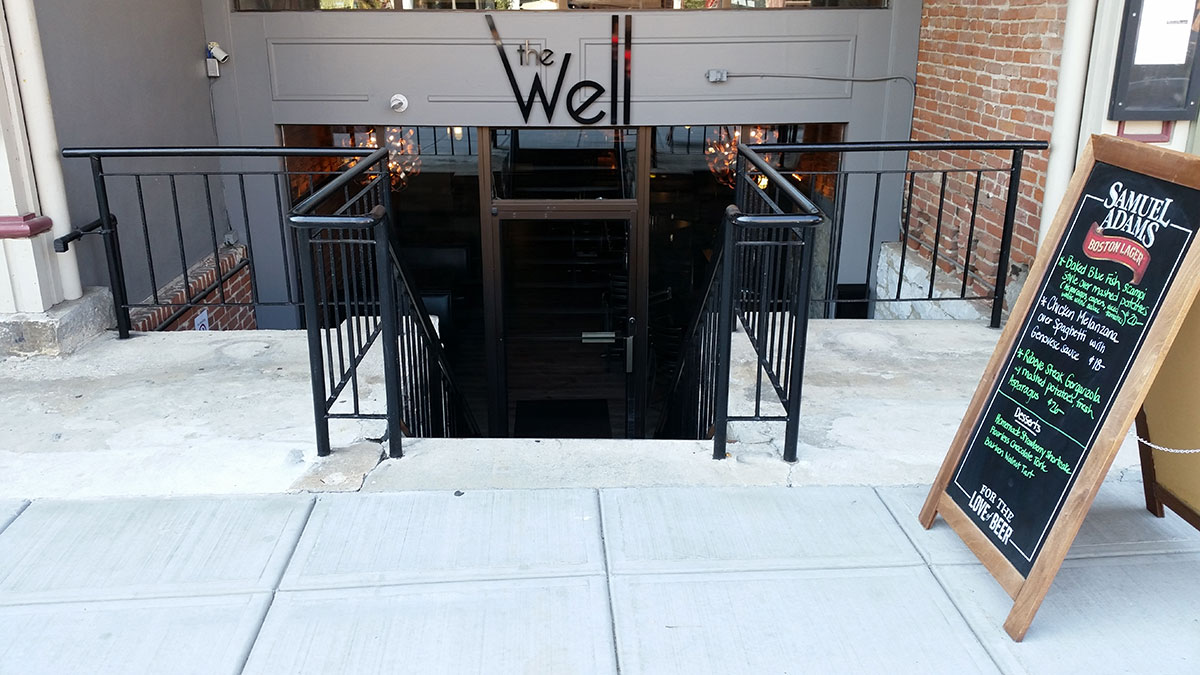 Front view of The Well restaurant